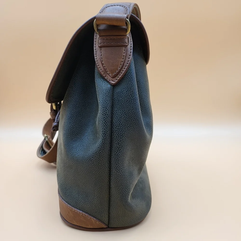 Burberrys leather vintage England check crossbody shoulder bag..authentic ! - Picture 2 of 16